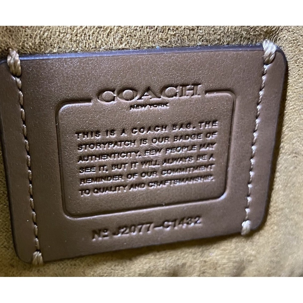 Coach Ellen Women's Leather Crossbody Purse Crescent Ivory 6x8x2"‎ See Desc - Picture 6 of 12